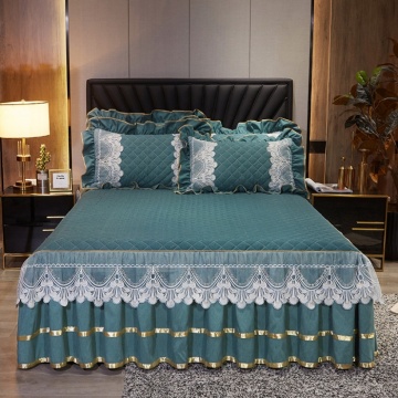 New Bazaar style yarn-dyed lace single bed skirt