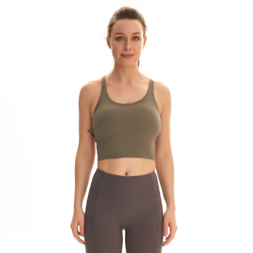 Impembelelo ephezulu yeCrisscross Fitness Yoga Bra