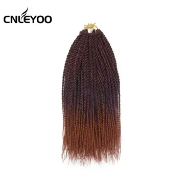 Black purple Senegalese Twist Crochet Hair 12 Inch Small Senegalese Twist Croche Braids Extension For Women