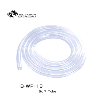 Bykski PVC Soft Water Pipe, 10x13mm Transparent 3/8'' Flexible Tubing for Water Cooling (1000mm)