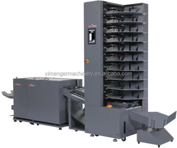 Factory Price Air Suction Paper Collator with Saddle Stitching and Trimming