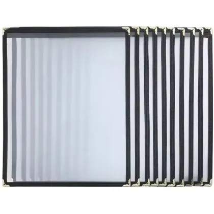 Customized A4 PVC Transparent Menu Cover for Coffee Bar