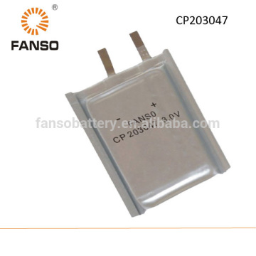 CP203047 3V 650mah lithium Li-mno2 primary battery
