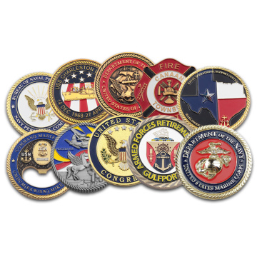 Изготовленные на заказ сувенирные монеты с металлическими гравированными 3D-военными вызовами