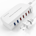 Adaptateur secteur USB à charge rapide 6 ports blanc