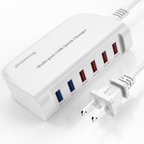 Adaptador de carregador de 6 portas QC3.0 para dispositivos USB