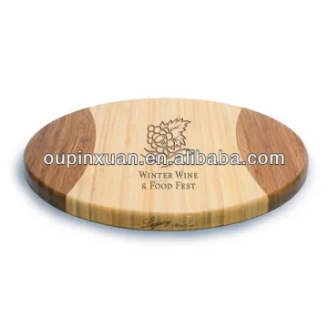 Rotondo 12" Round 2 Tone bamboo cutting board,bamboo cheese board/bamboo wholesale cheese board