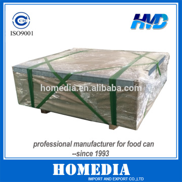 Tin electroplated steel tinplate for food canning