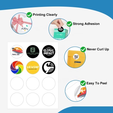 2'' 12 labels circle sticker sheets for printer