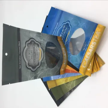 customized green organic tea packaging bag supplier with transparent window