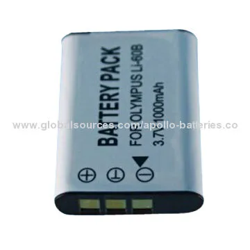 Camera Battery for OLY Li-80B, 3.7V 1000mAh Capacity
