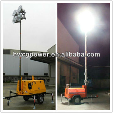 powered by Kubota engine portable Light electric towers Diesel Generator with 4*1000W