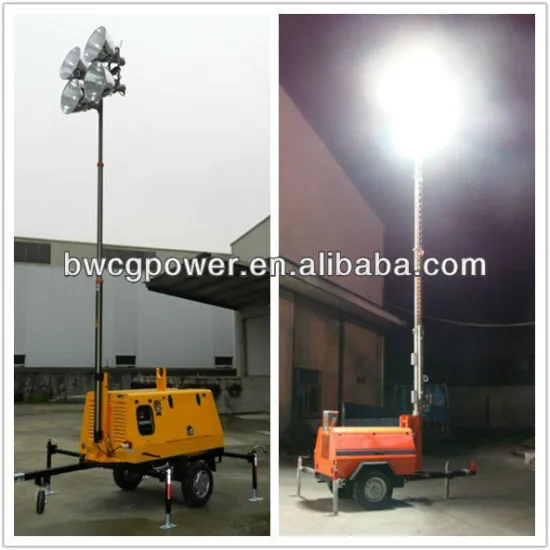 powered by Kubota engine portable Light electric towers Diesel Generator with 4*1000W