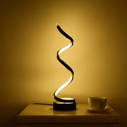 Modern Simple LED Bedside Lamp - Spiral Reading Light