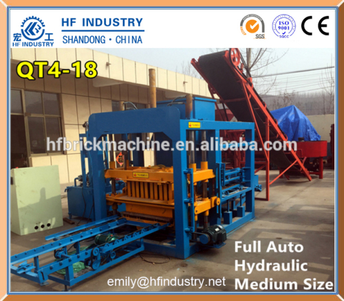 QT4-18 block making machine automatic concrete block machine price in Inida