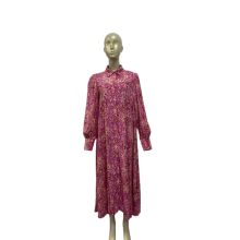 Pink Floral Print Max Shirtdress