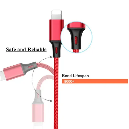 Yijiashishang 3 in 1 usb cable fast charging 3-in-1 fast charging cable usb fast charging micro cable for iphone, micro, usb c