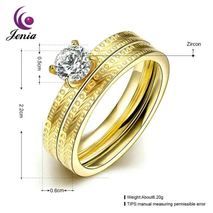 Jenia Popular Jewelry Jewellery Women Rings Plated 18k Gold Rings