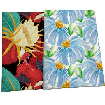 Vibrant Flowers Design Waterproof 230gsm Polyester Tent Canvas Fabric for Bags and Outdoor Tents