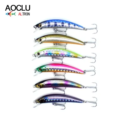 AOCLU Slim Body Sinking Minnow Jerk Bait with VMC Hook