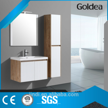 modern high quality wall-hung white and sonoma oak wash basin furniture