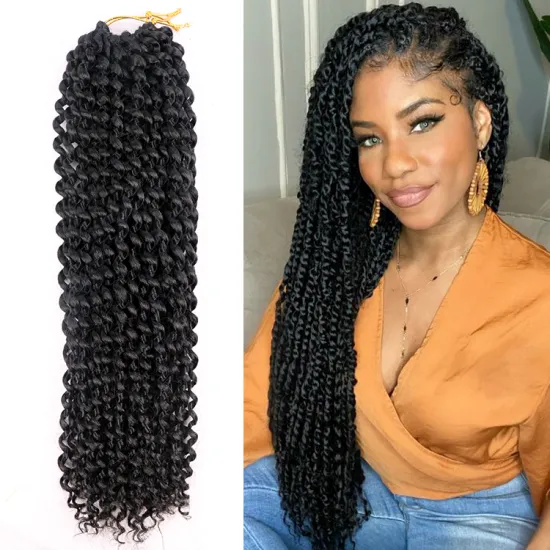 Fast Delivery Long 18" Extension 20 Inch Color Wholesale Synthetic Water Wave Crochet Passion Twist Braid Hair
