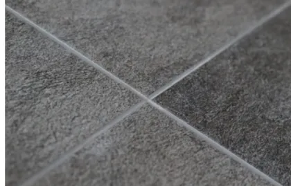 vinyl glue down with Grouting natural stone flooring