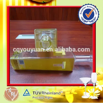 T-shape Flint Glass Gold Liquor Bottle 750ML Spray Bottle 750ML Logo