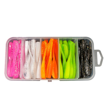 Factory Price Wholesale 50Pcs/Box 5cm 1g Colorful Fishing Soft Bait Set with Spinner Lures