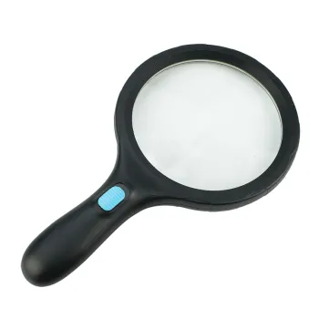 Handheld 2X Large Size Optical Lens Magnifying Glass with LED Light