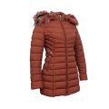 Ladies winter jackets with white fake fur hood