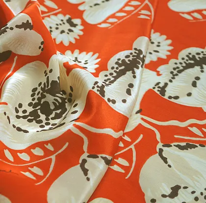 16mm Screen Printed Silk Crepe Soft Textile Silk Fabric