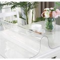 Protector de mesa de plástico transparente grueso