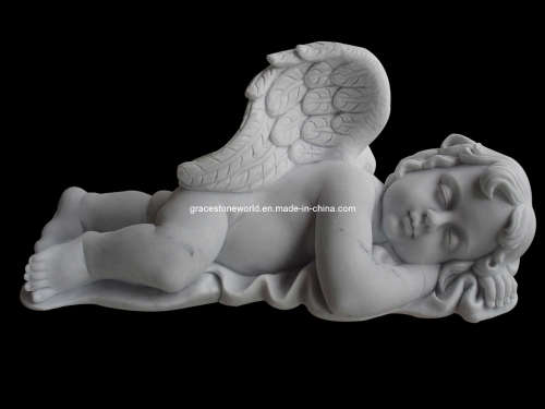 Carved Stone Statue (small sleeping angel) (GS-KS-016)