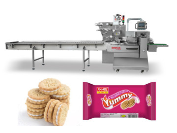 Máquina automática de embalagem de biscoitos e salgadinhos para biscoitos