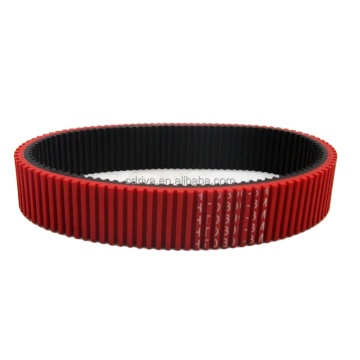 3M and 5M Coated Timing Belts with Rubber, Red Closed Pulley Belt in PU HTD Material