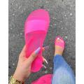 Slides PVC Frauen klare Geleeschuhe