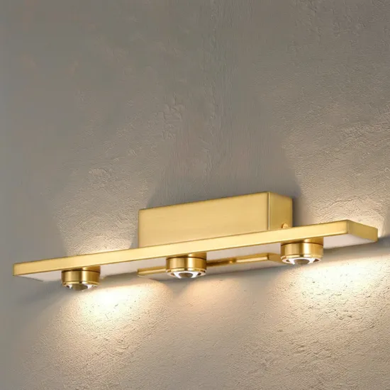 Minimalist Design Copper LED Mirror Cabinet Lamps for Bathroom