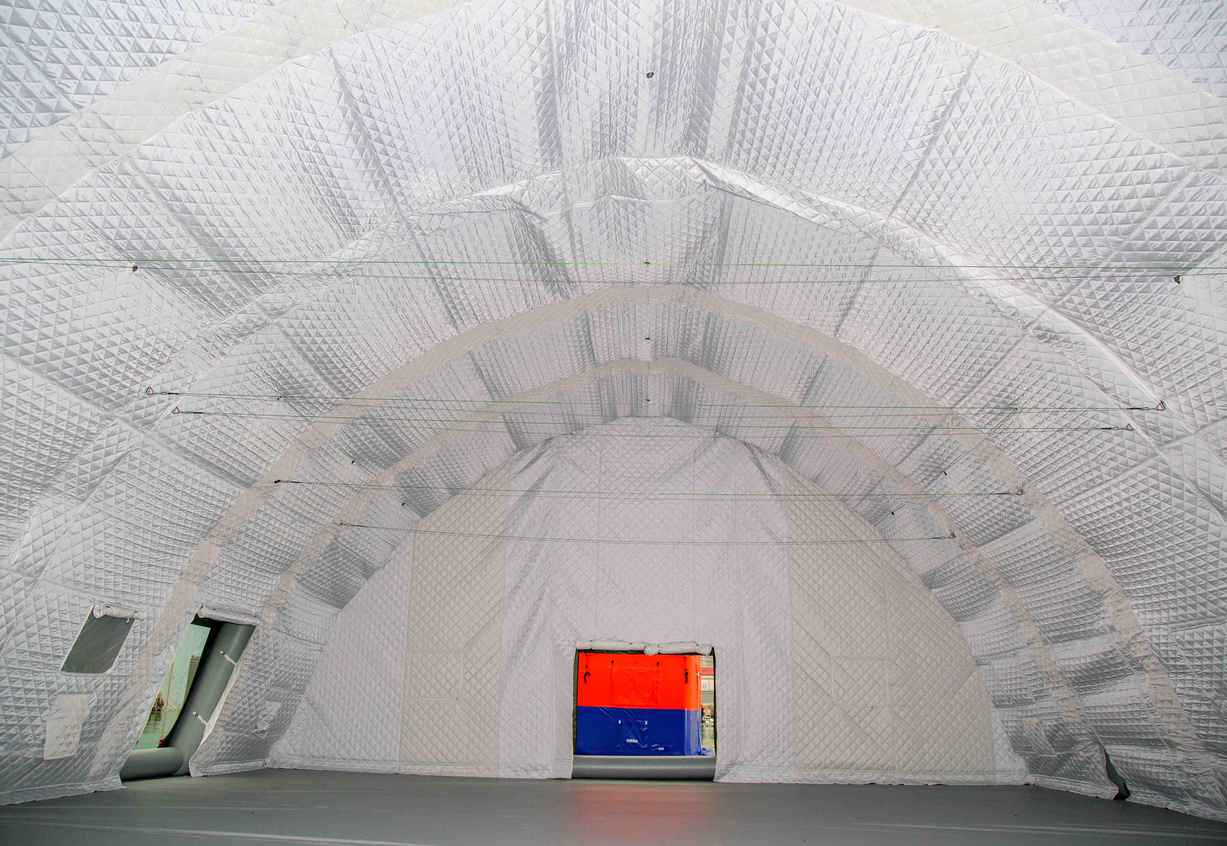 180sqm inflatable tent inside door