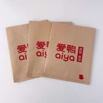 Bolsa de papel marrón cubierta de PE para bocadillos