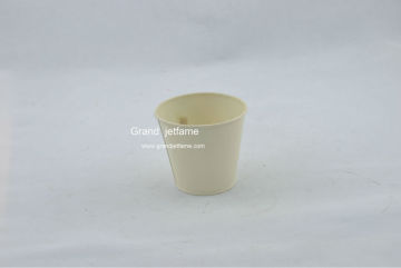 garden flower mini light white metal candle bucket