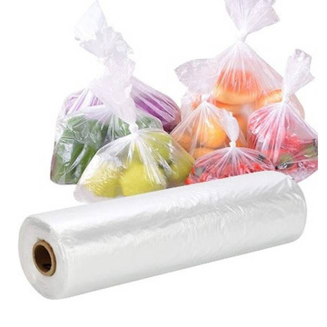 Supermarket Using Food Grade PE Material Rolls Food Storage Plastic Custom Bag in Transparent Clear Color