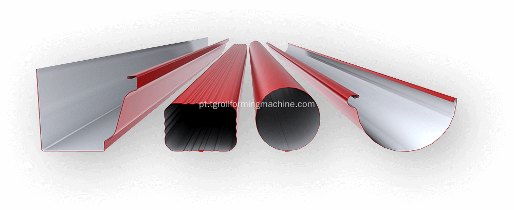 Máquina de calha sem costura material de aço inoxidável