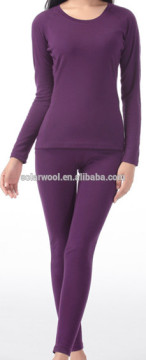 Womens Rib Knitted Elastic Winter Thermal Heated Long Underwear