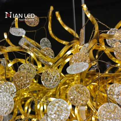 Factory Price Golden Crystal Chandelier Pendant Light