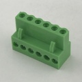 Bloques de terminales conectables hembra verde de paso de 3.96MM