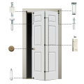 Accordion Aluminum Folding Double Glass Doors