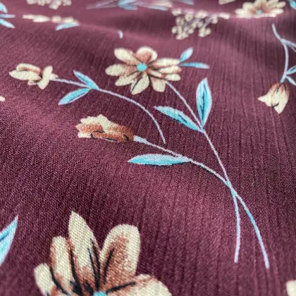 Shaoxing Textile Crepe Rayon Print For Cloth