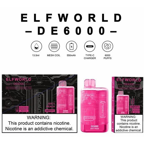 Authentic ElfWorld 6000 Disposable Vape