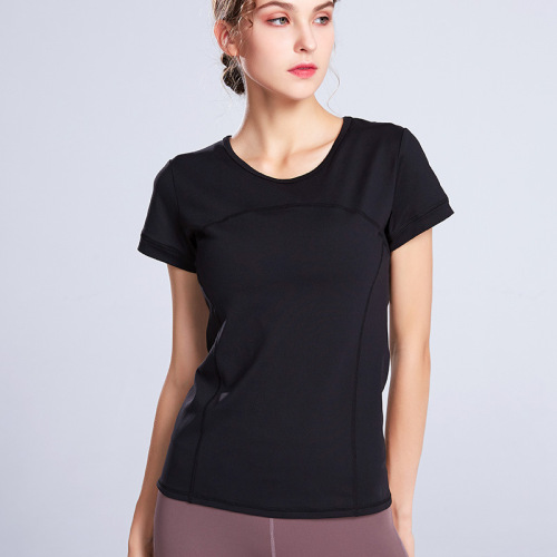 tops de yoga de manga corta para mujeres